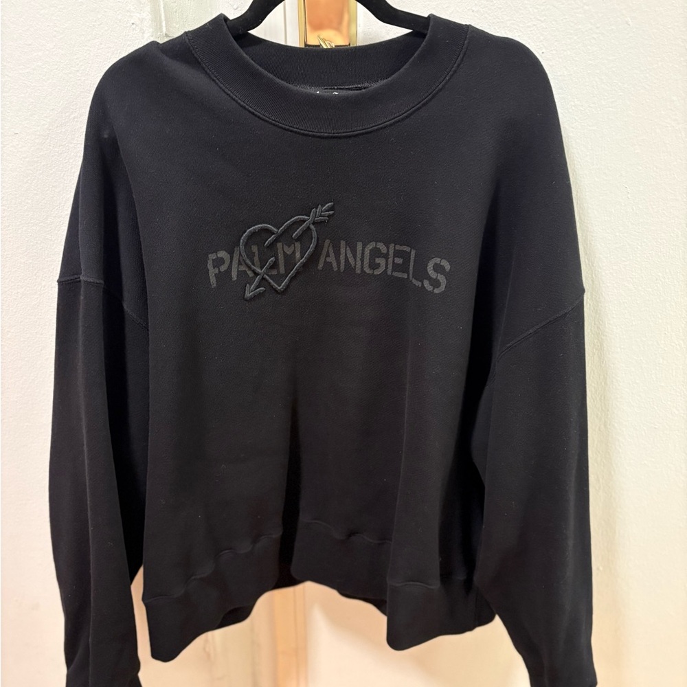 Palm Angels GD Pierced Heart Crewneck Sweatshirt